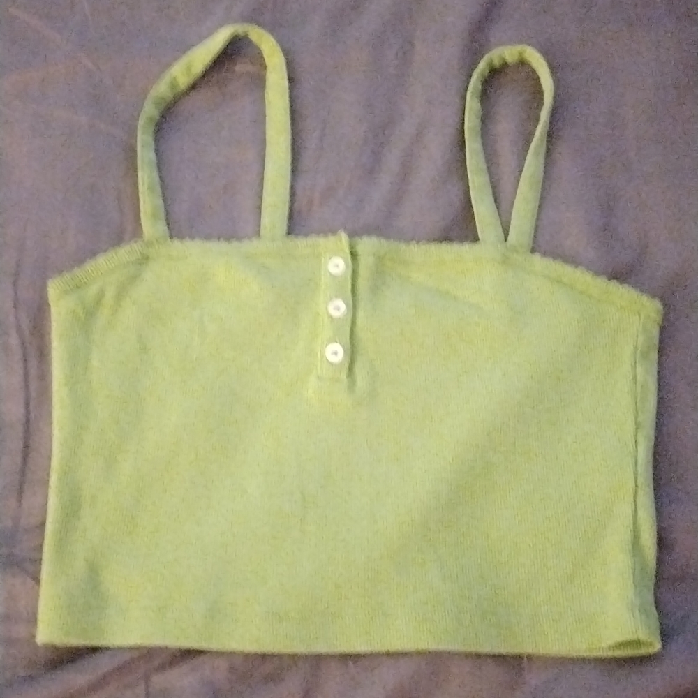 Green Crop Top